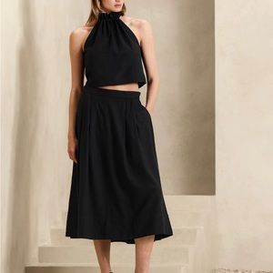 Banana republic factory linen crop top